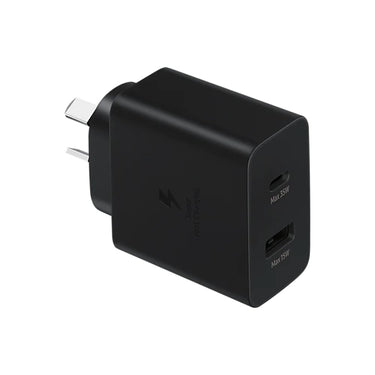 Samsung 35W Power Adapter Charger Duo DUAL port PD 3.0 (USB-C + USB-A) - Black - Accessories